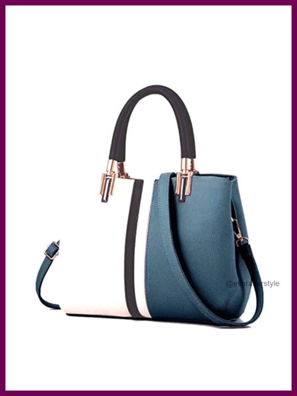 PU Leather Satchel Tote Bag Women Top Handle Adjustable Strap Handbag